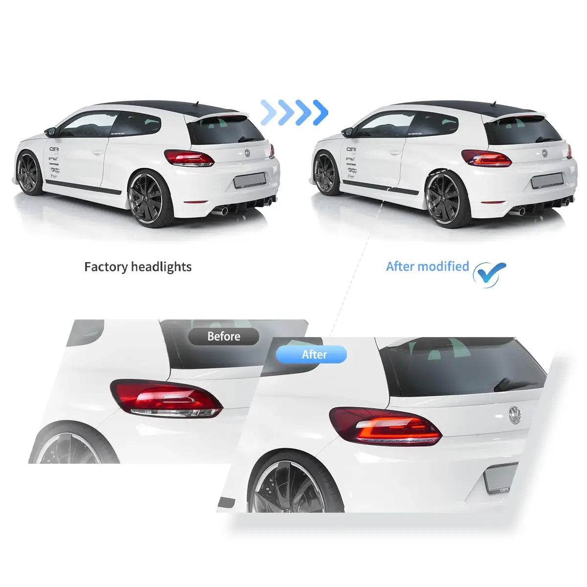 Fanali Posteriore Completo per Volkswagen Scirocco (2008-2017) a LED