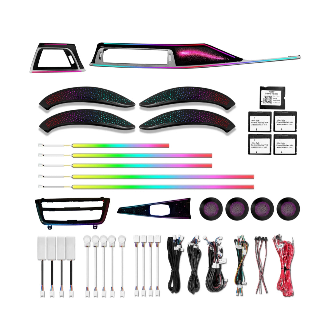 Ambient Light per BMW Serie 3/4 F30, F34 (2013-2019), 64 Colori RGB