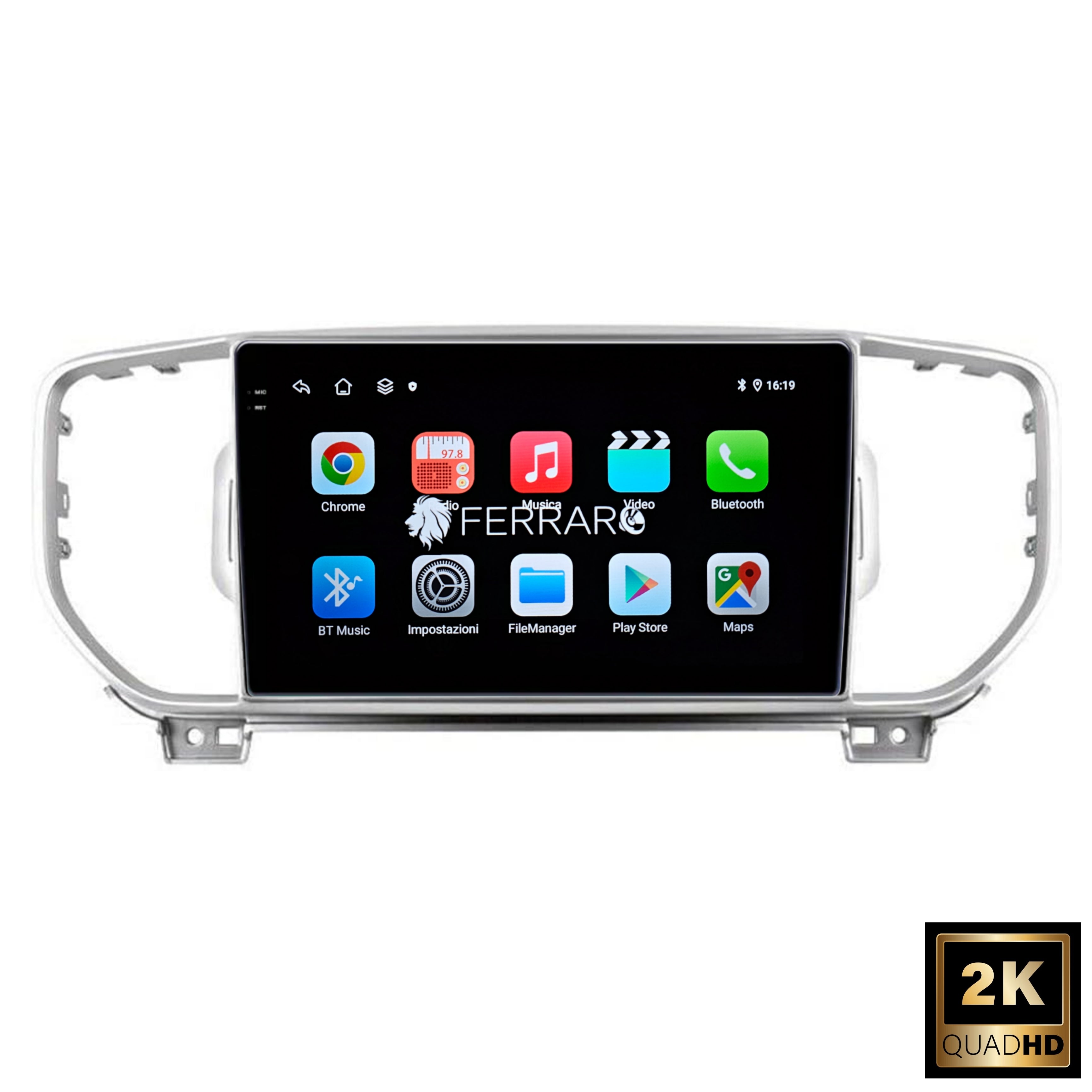 Autoradio per Kia Sportage 4 9" 2K | 2016-2018 | Android | Bluetooth | CarPlay | Android Auto | 12/256GB Ram