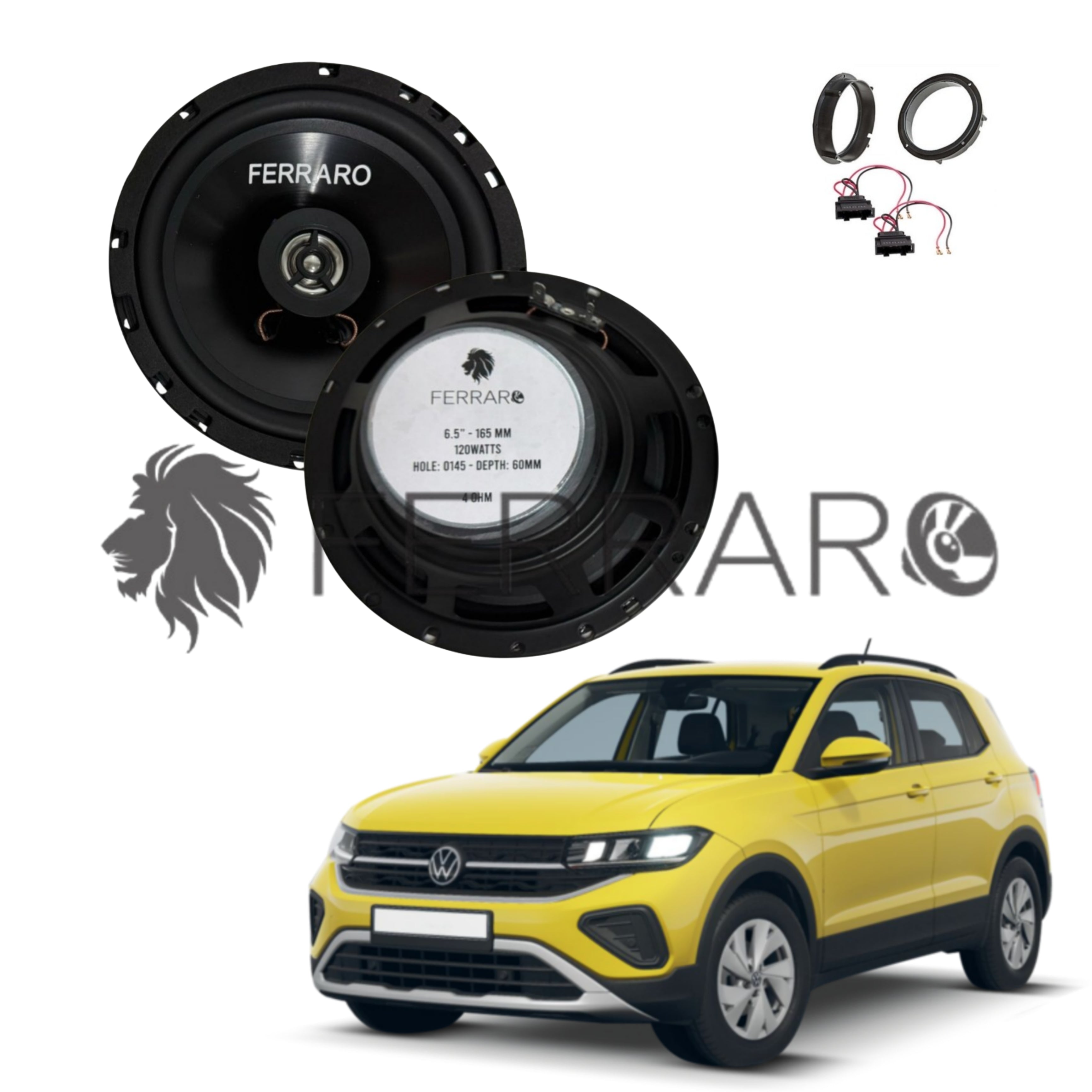 FerraroStore Kit 2 Altoparlanti | ASC-652PC | Ant o Post | VW T-Cross (Dal 2018>)