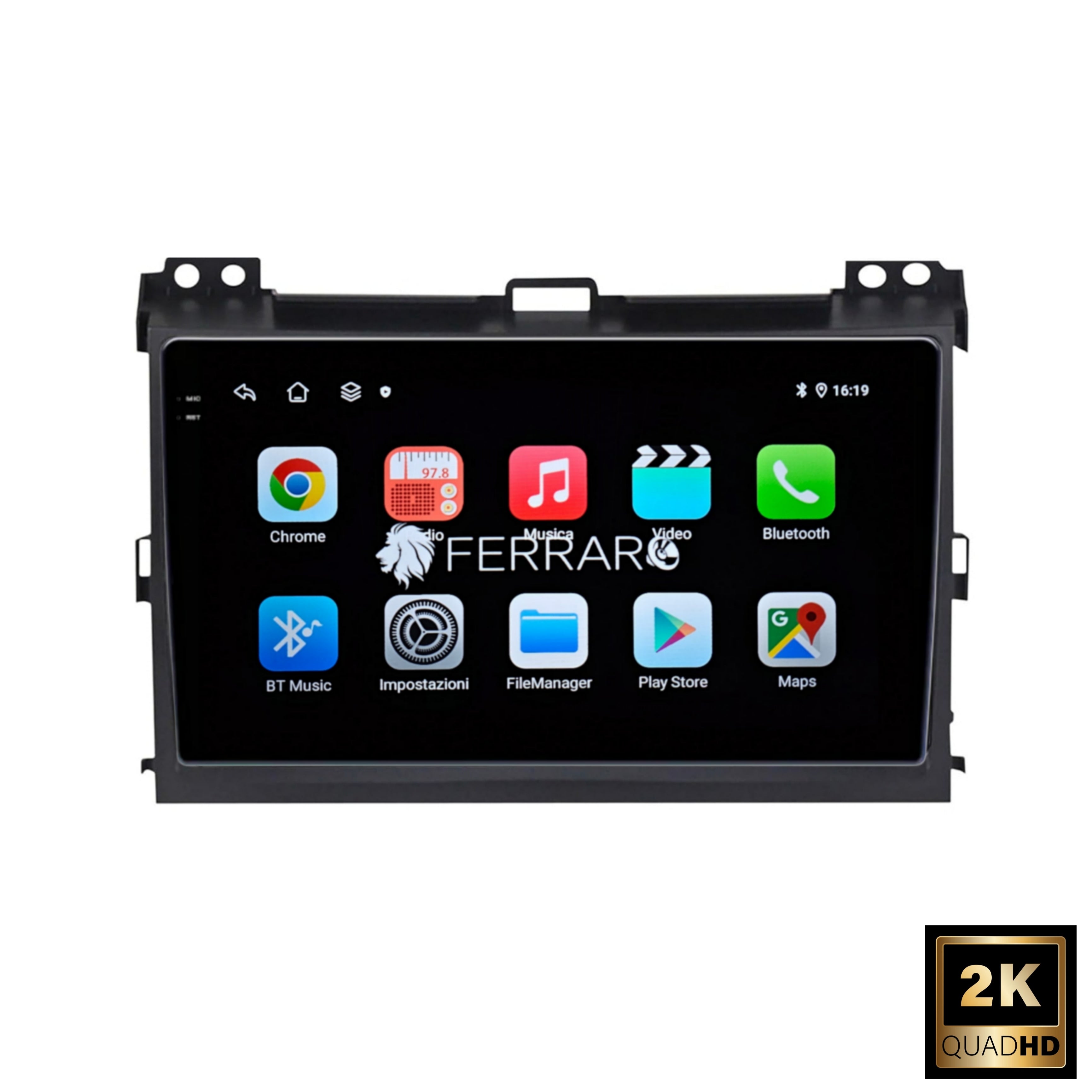 Autoradio per Toyota Land Cruiser Prado 120 9" 2K | 2004-2009 | Android | Bluetooth | CarPlay | Android Auto | 12/256GB Ram