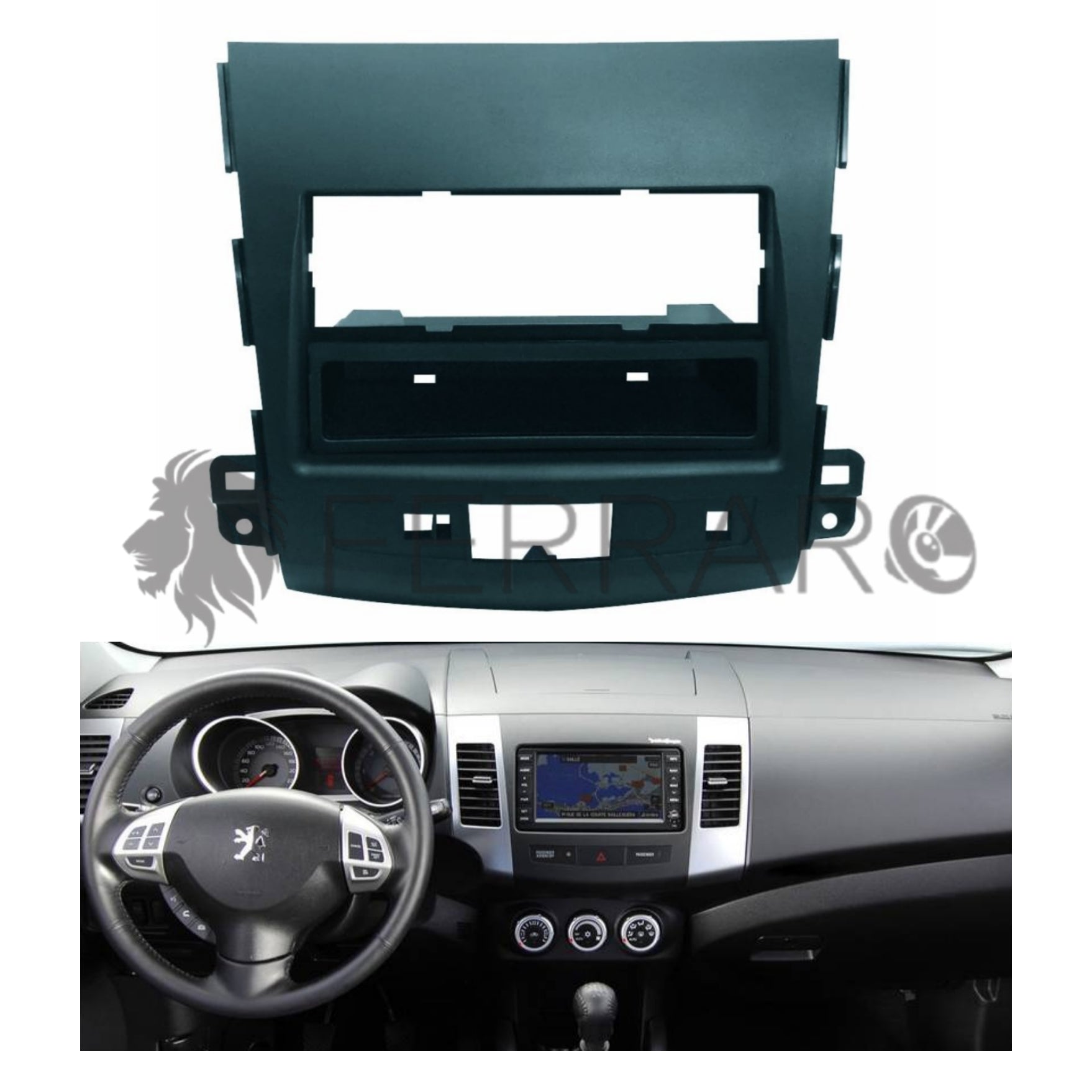 Car Radio Panel, 1DIN/2DIN, Peugeot 4007, Citroen Crossover