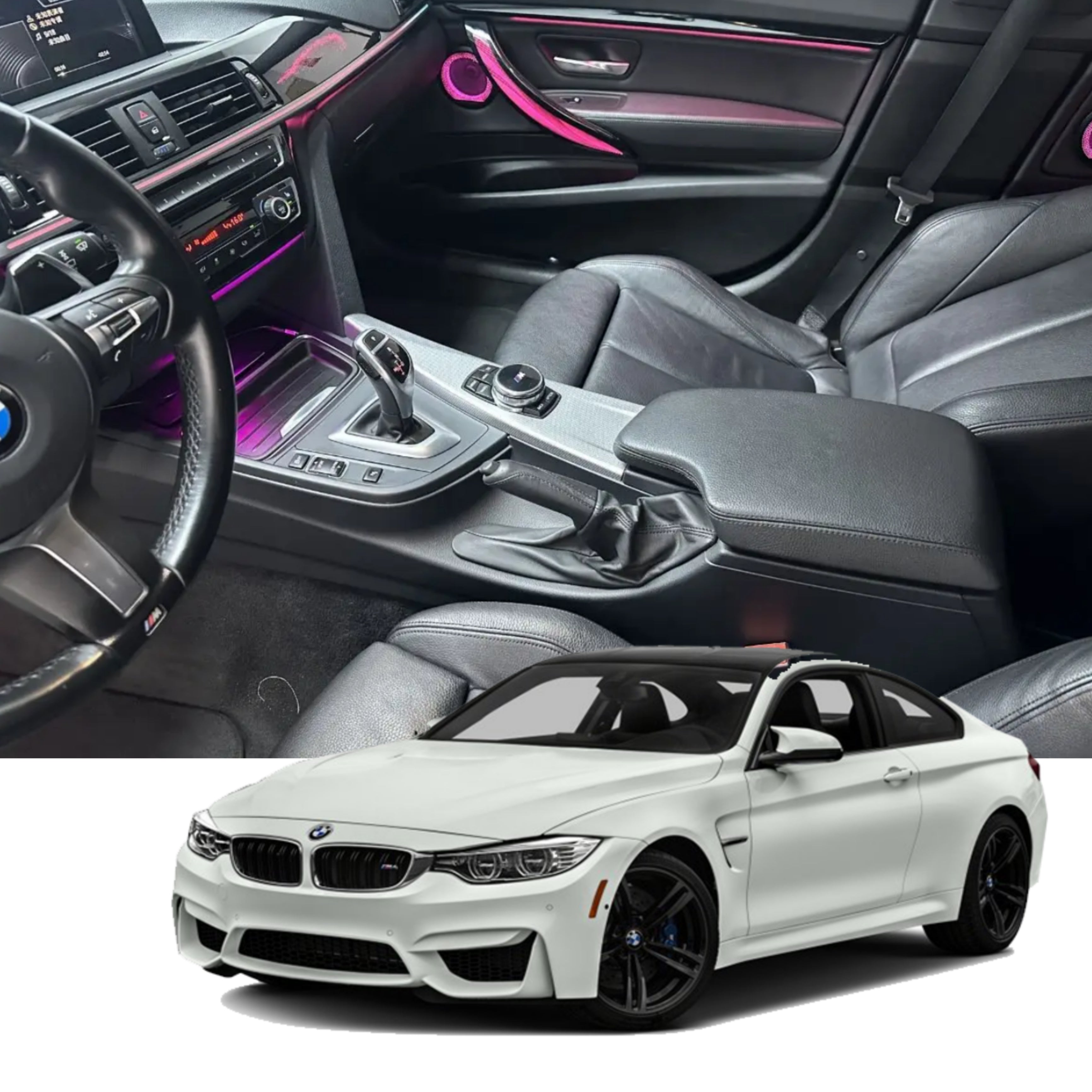 Ambient Light per BMW M4 F82, Coupè (2014-2020), 64 Colori RGB