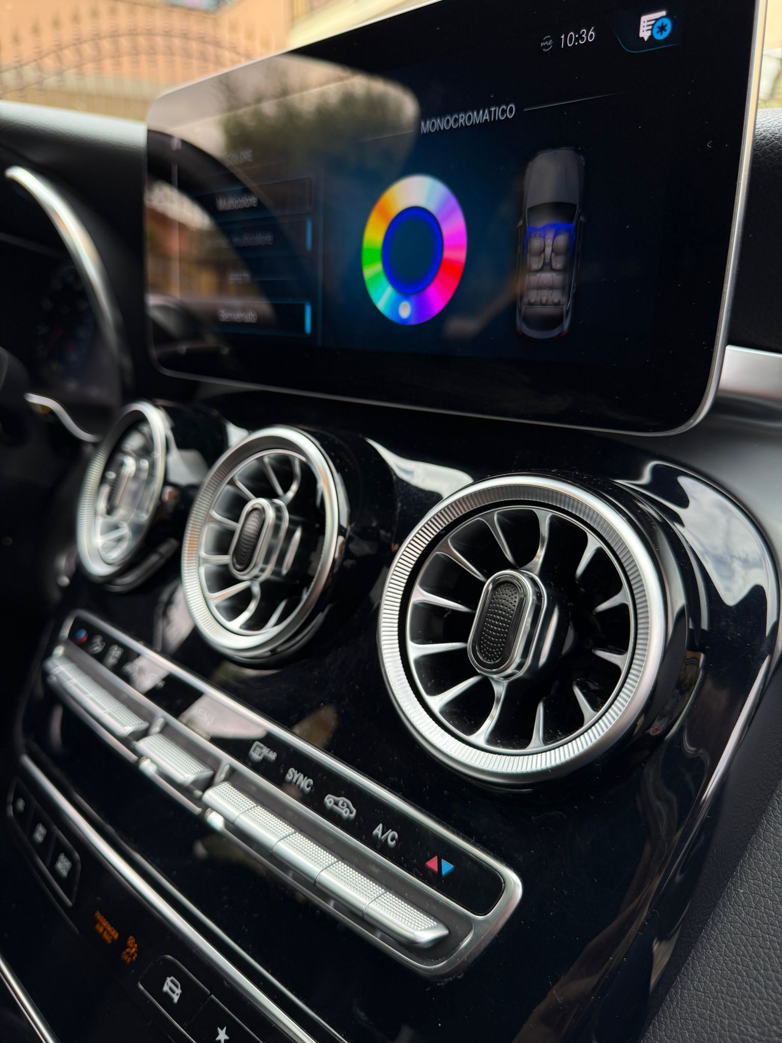 Ambient Light per Merdedes GLC X253, Classe C W205, 64 Colori RGB