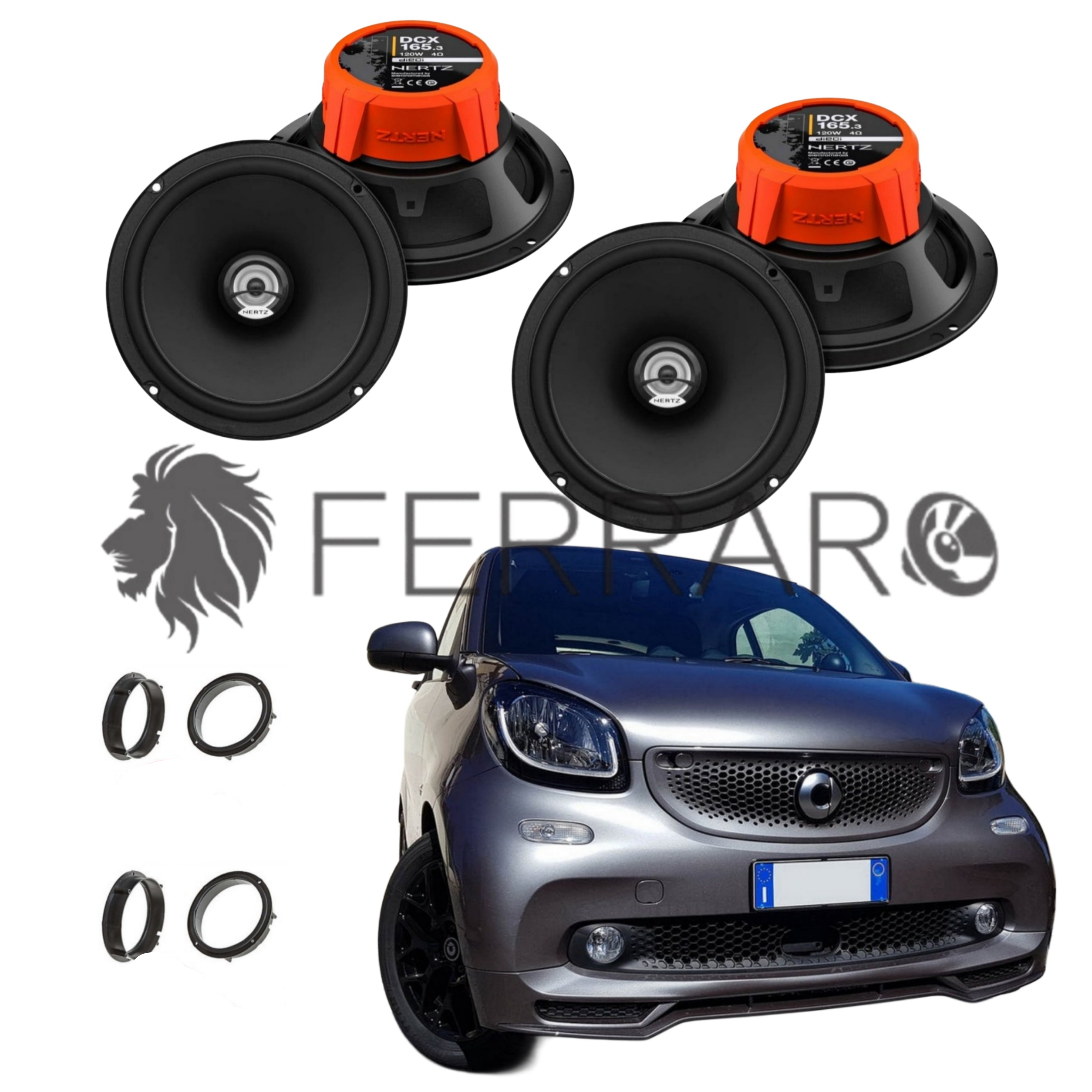 Hertz Kit 4 Casse | DCX 165.3 | Ant/Post | Smart ForFour 453