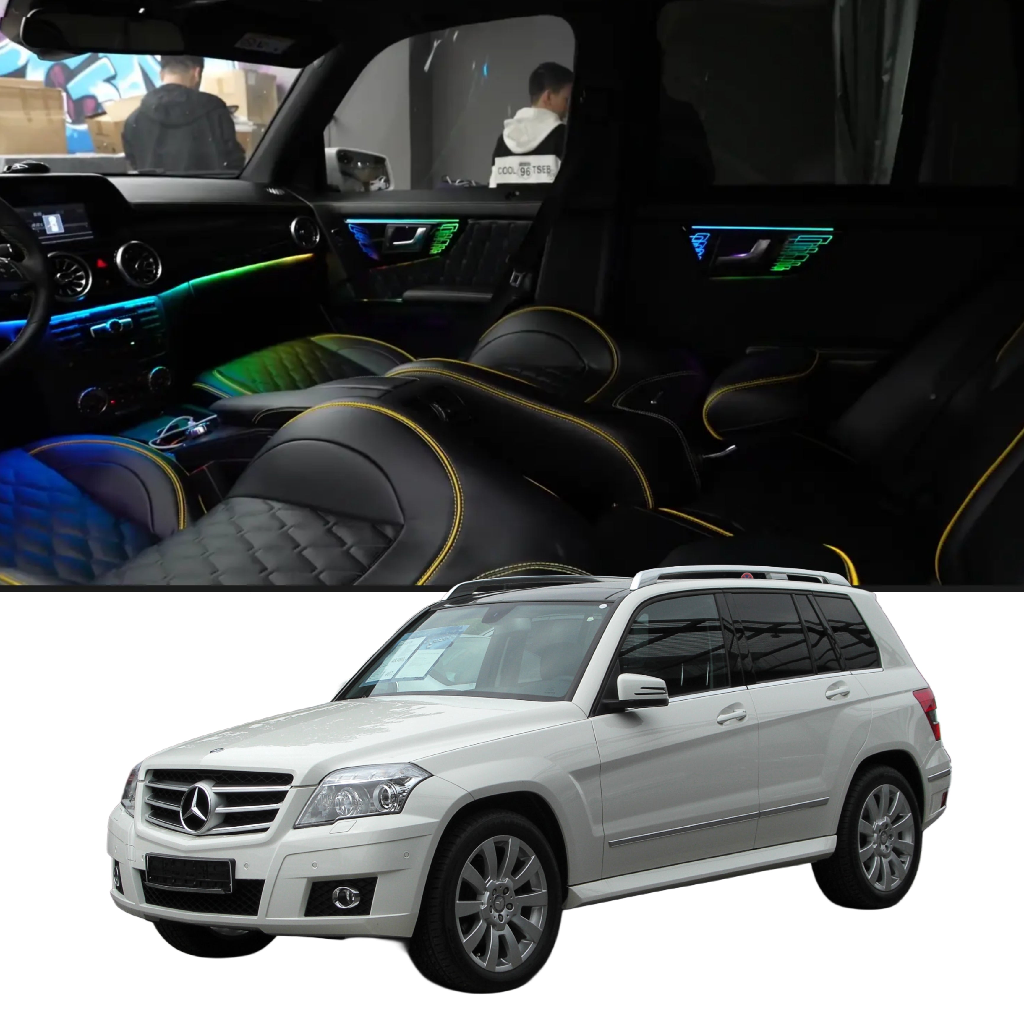 Ambient Light per Mercedes GLK x204 (2008-2015), 256 Colori RGB