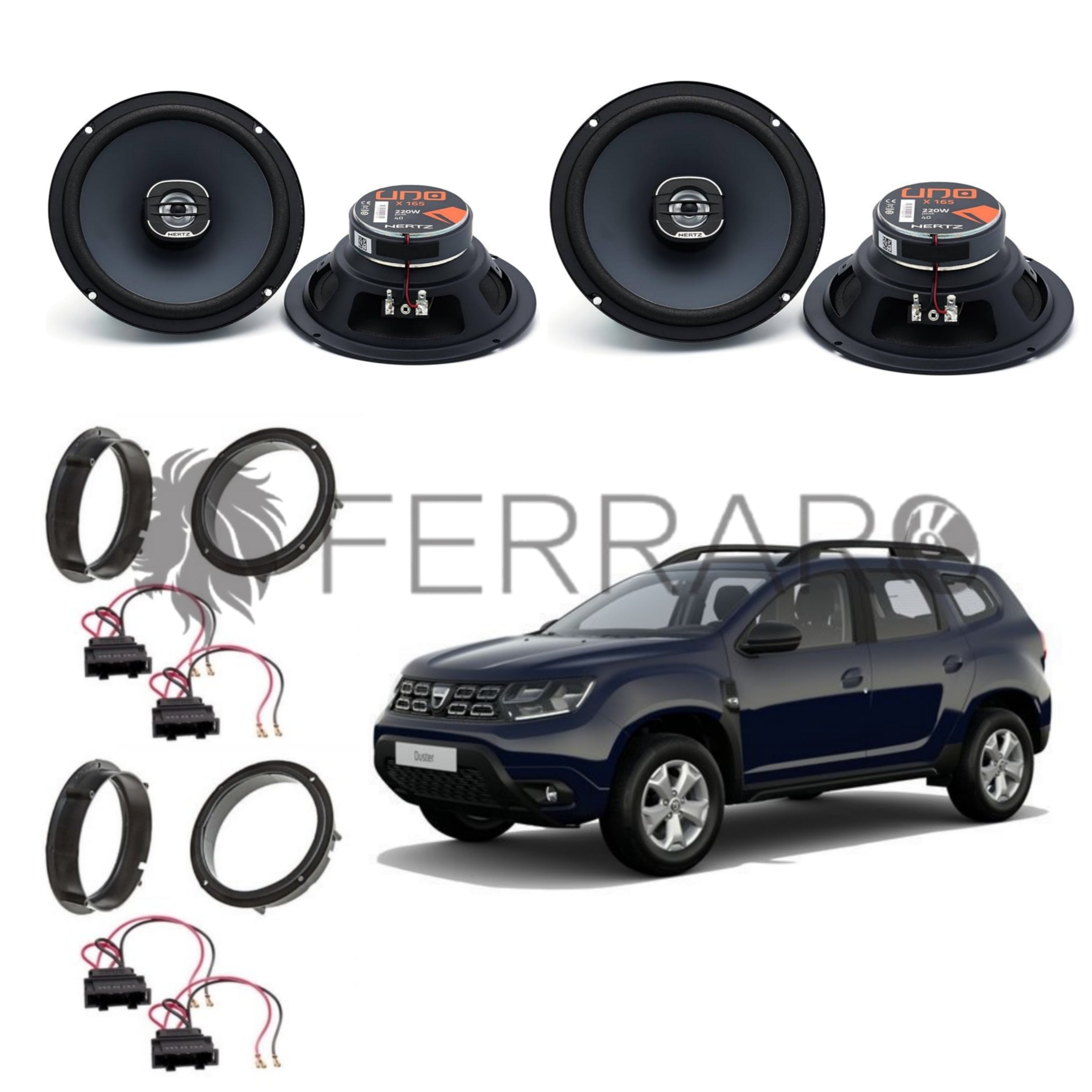 Hertz Kit 4 Casse | X 165 | Ant/Post | Dacia Duster II dal 2017>