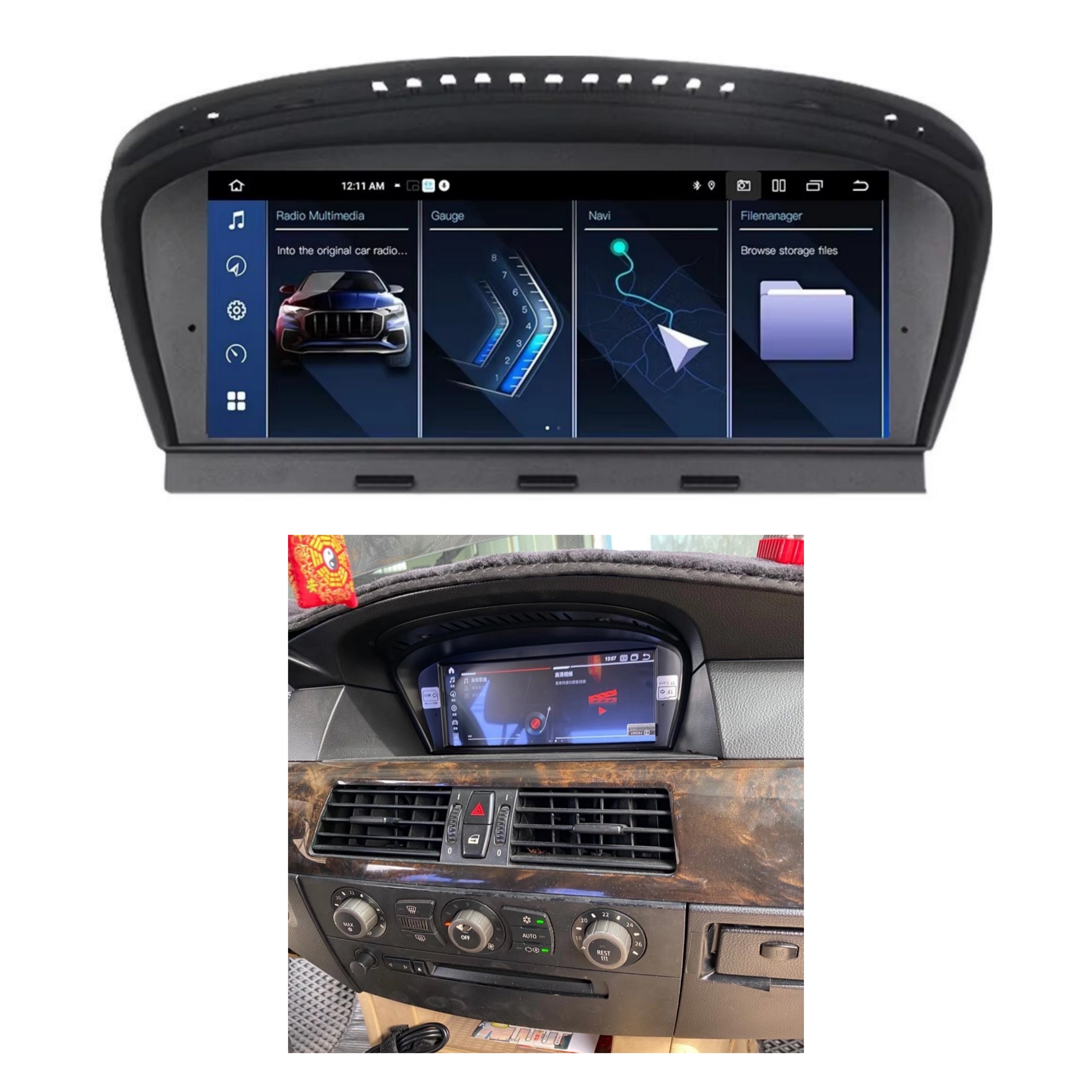 Autoradio per BMW Serie 6 E63, E64 8.8" | 2003-2011 | Android | Bluetooth | CarPlay | Android Auto | 4/64GB Ram