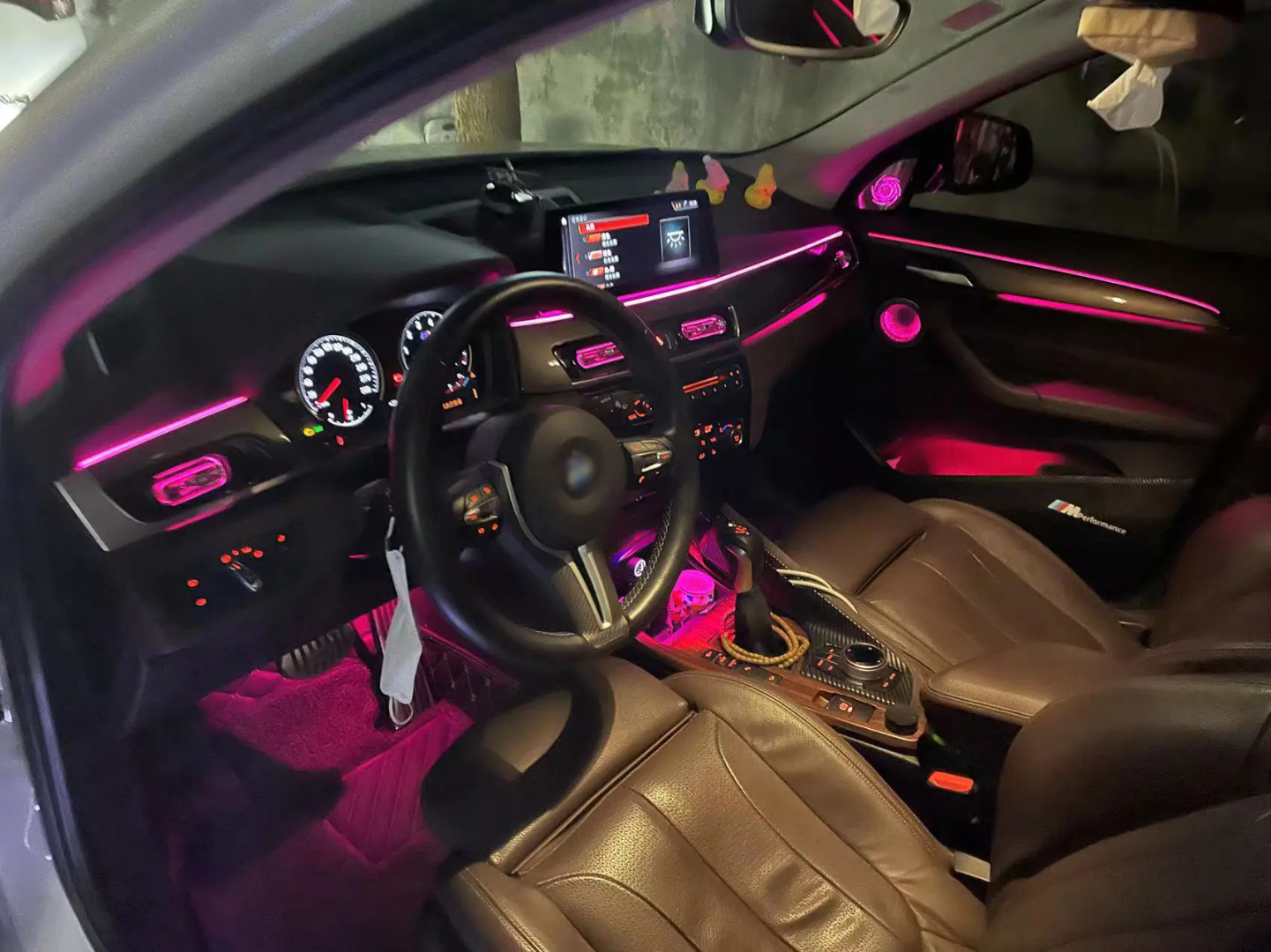 Ambient Light per BMW X1, X2 F48, F49 (2016-2022), 256 Colori, APP
