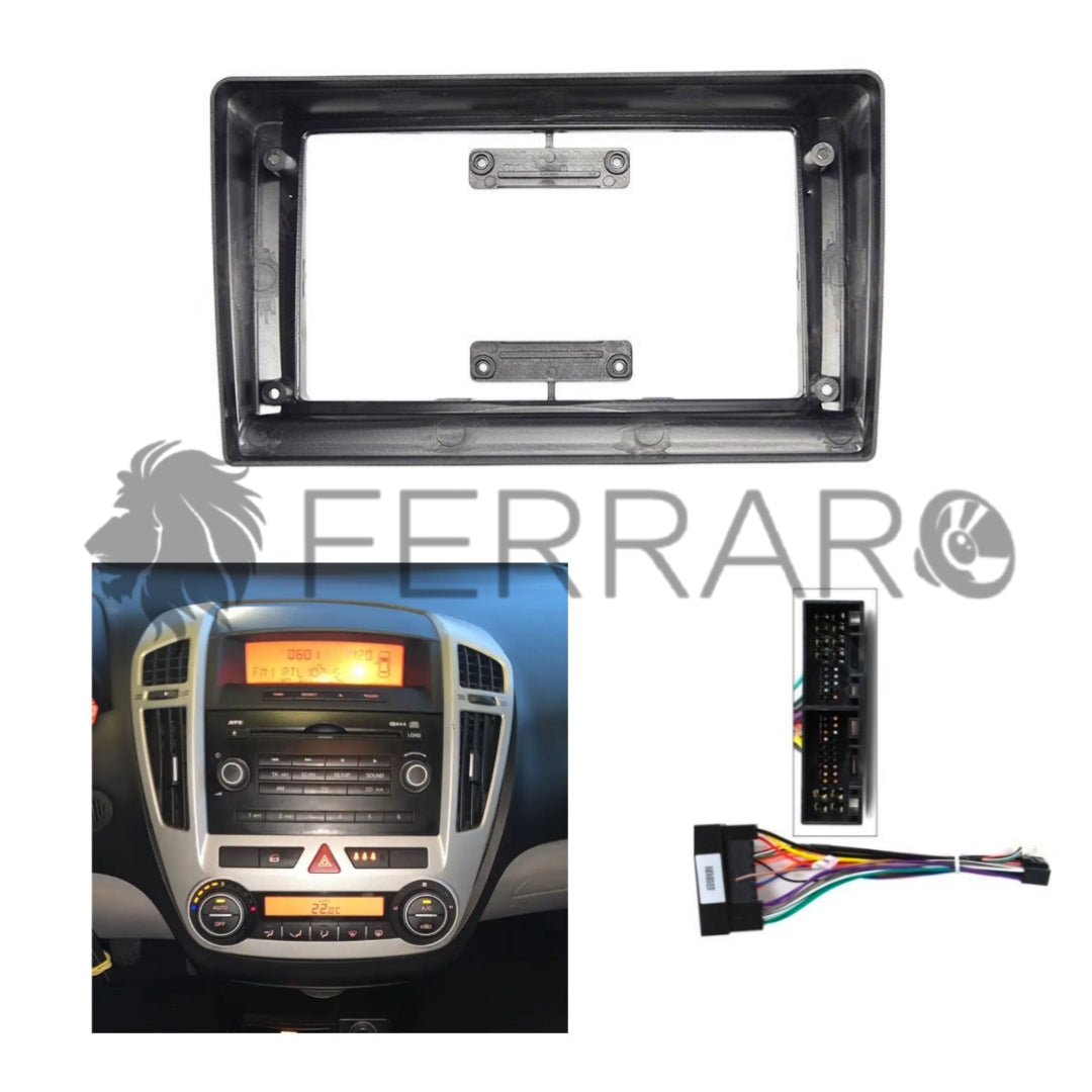 Kit Montaggio Autoradio 9"Pollici Kia Ceed (2007-2012) Mascherina, Cablaggio, per Autoradio Android