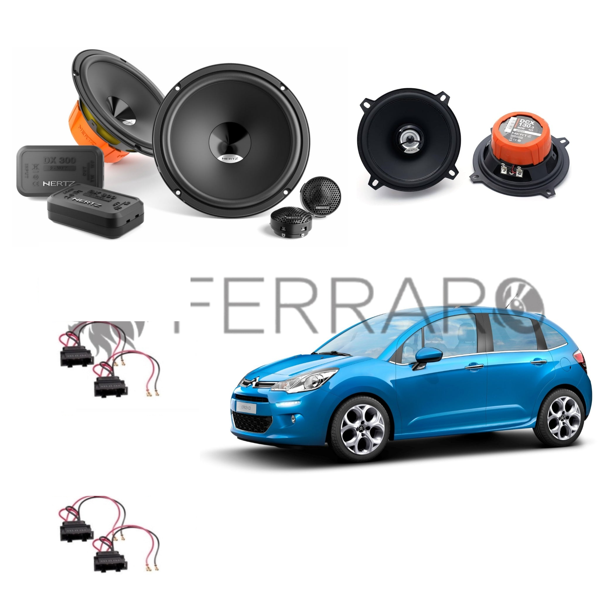 Hertz Kit 6 Casse | DSK 165.3 | DCX 130.3 | Ant/Post | Citroen C3 dal 2009>
