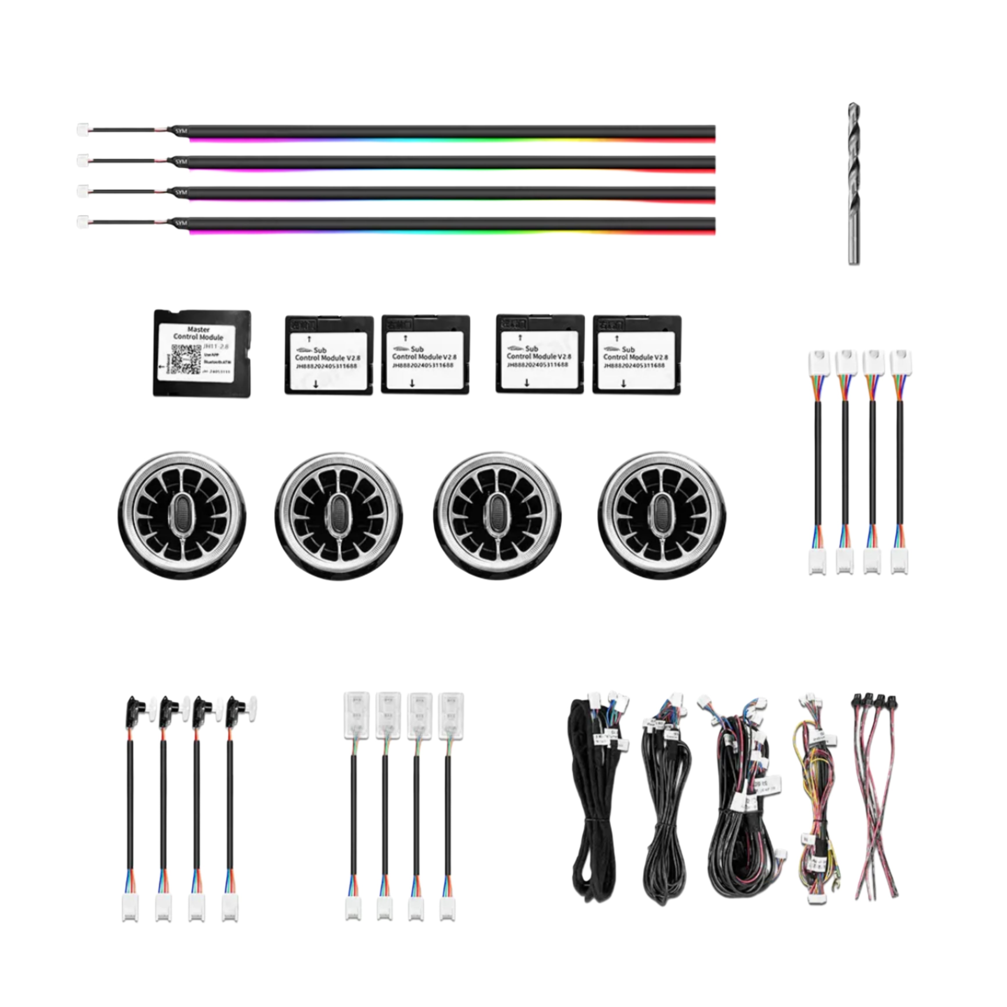 Ambient Light per Audi A1 (2010-2018), 64 Colori RGB