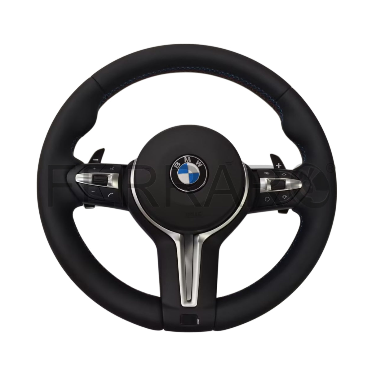 (PRENOTA) Volante per BMW, Pelle Nera, Cromatura