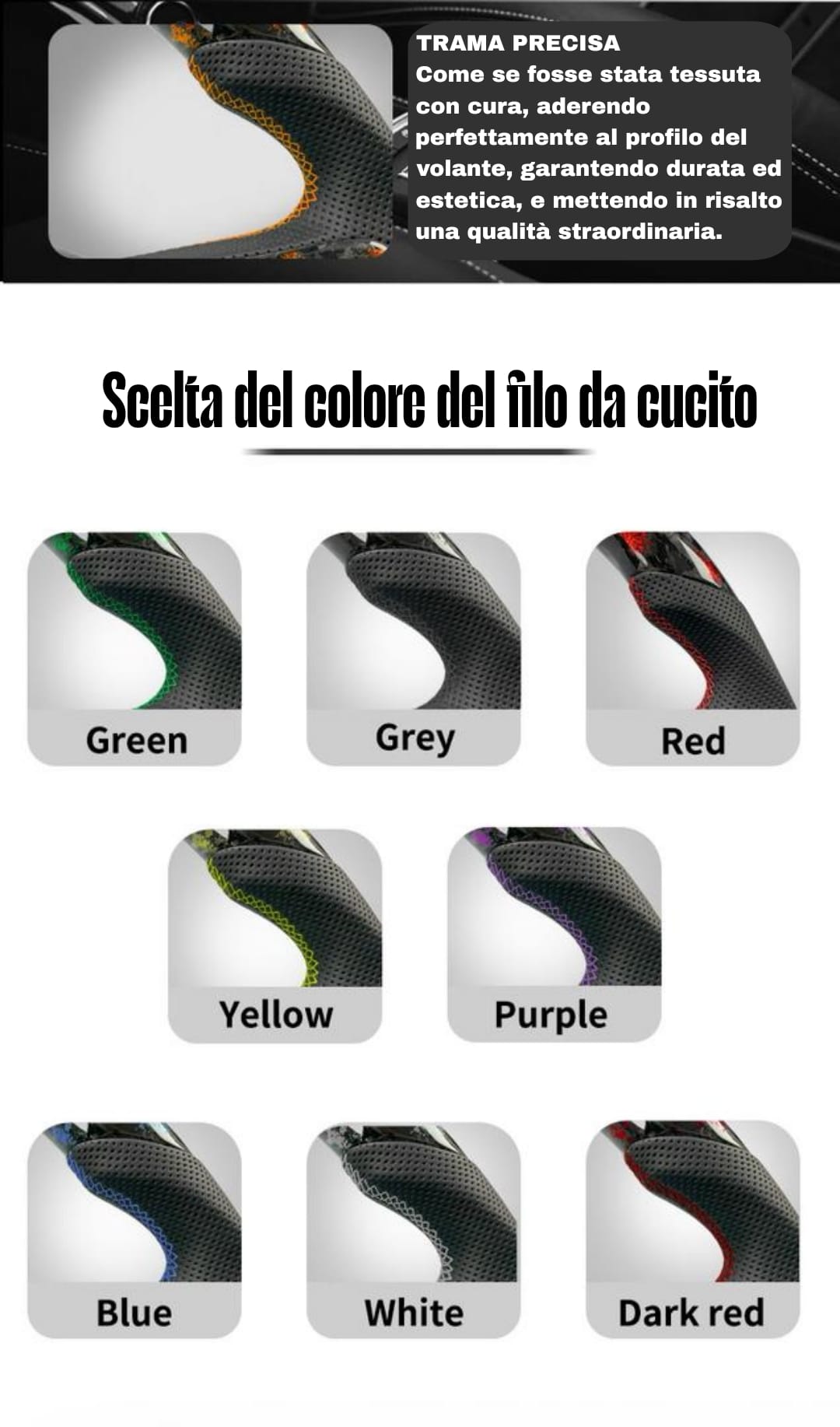 Volante Sportivo per Alfaromeo Giulia, Stelvio, Carbonio, Customizzato in Pelle (su Ordinazione)