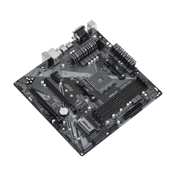 Asrock B450M Pro4 R2.0 AMD B450 Presa AM4 micro ATX