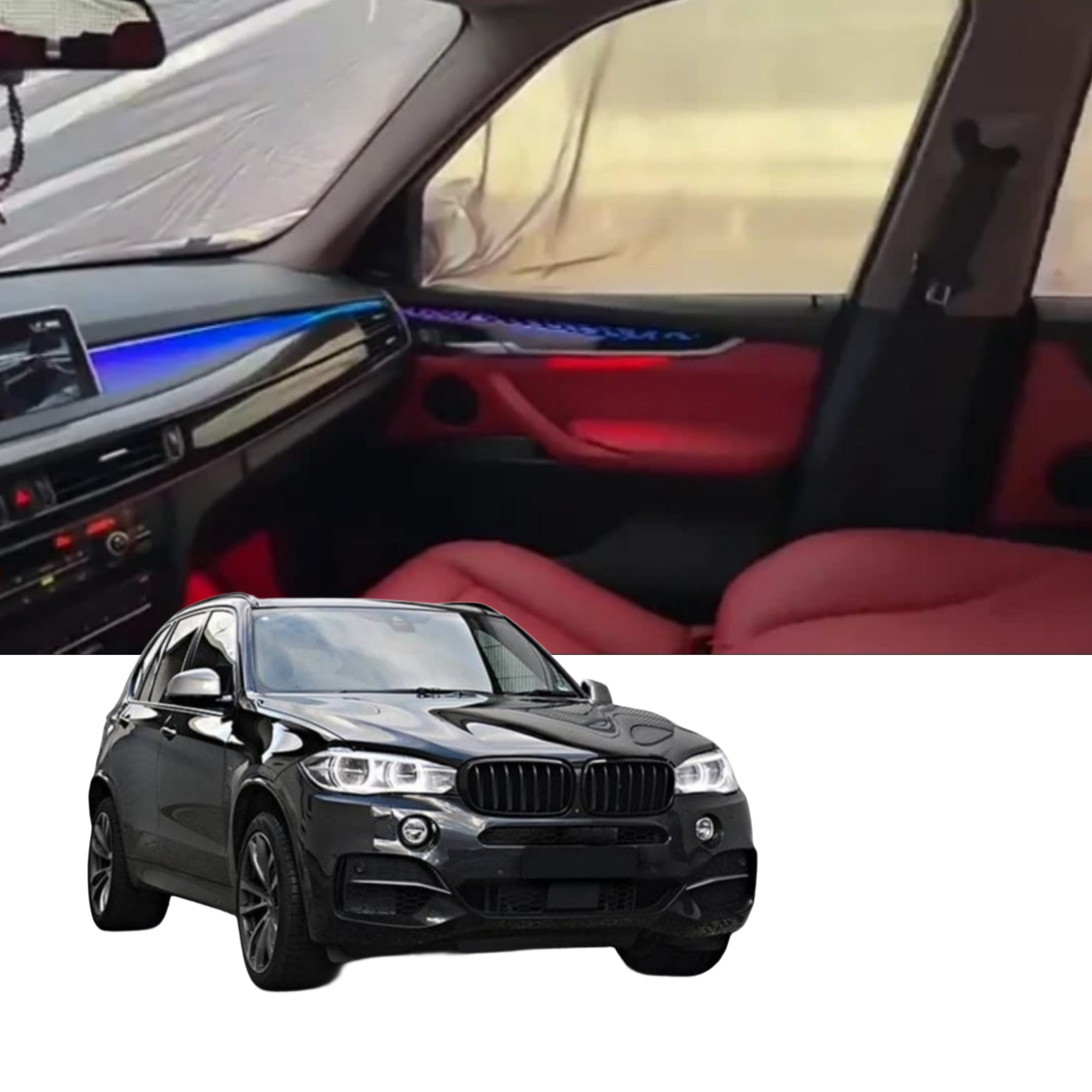 Ambient Light per BMW X5, X6, F15, F16 (2015-2019), 256 Colori RGB