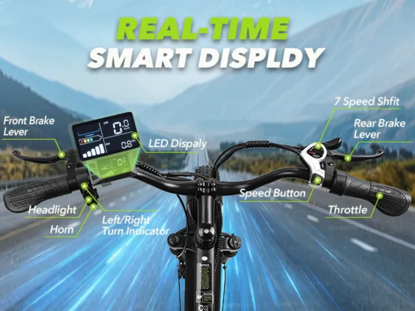 FerraroStore S8-Single, Bici Elettrica Pieghevole, 20*4", Batteria 48V