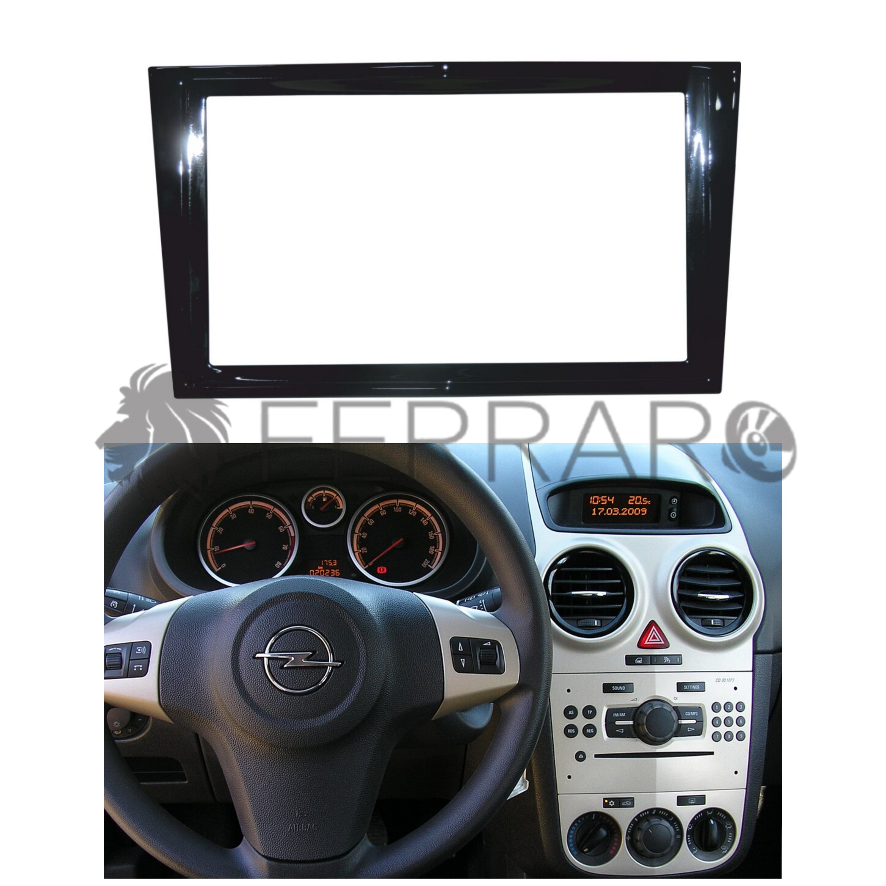 Radio cover, 2DIN, Opel Corsa from 2006