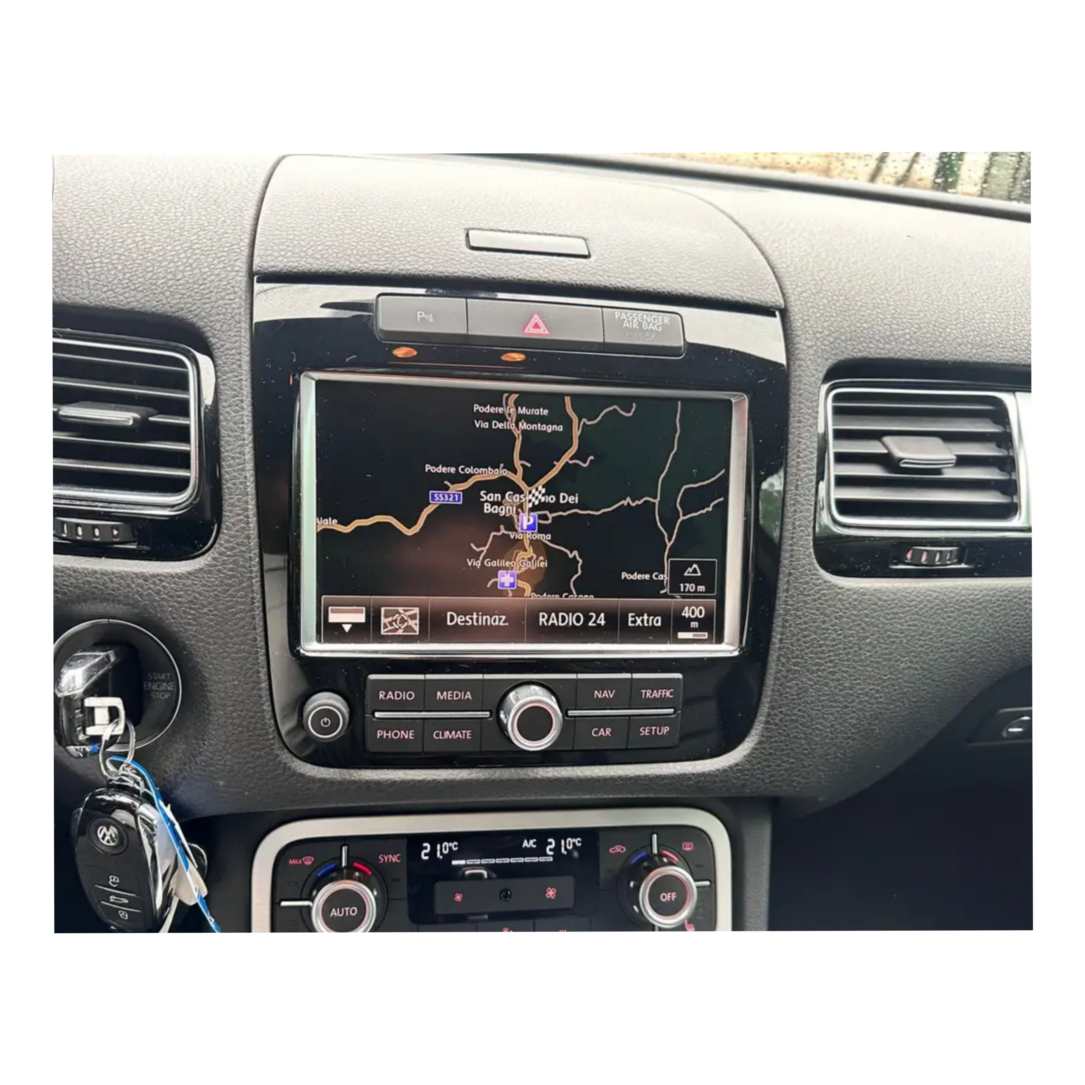 Kit Montaggio Autoradio 9"Pollici Volkswagen Touareg 7P (2010-2018) Mascherina, Cablaggio Autoradio Android