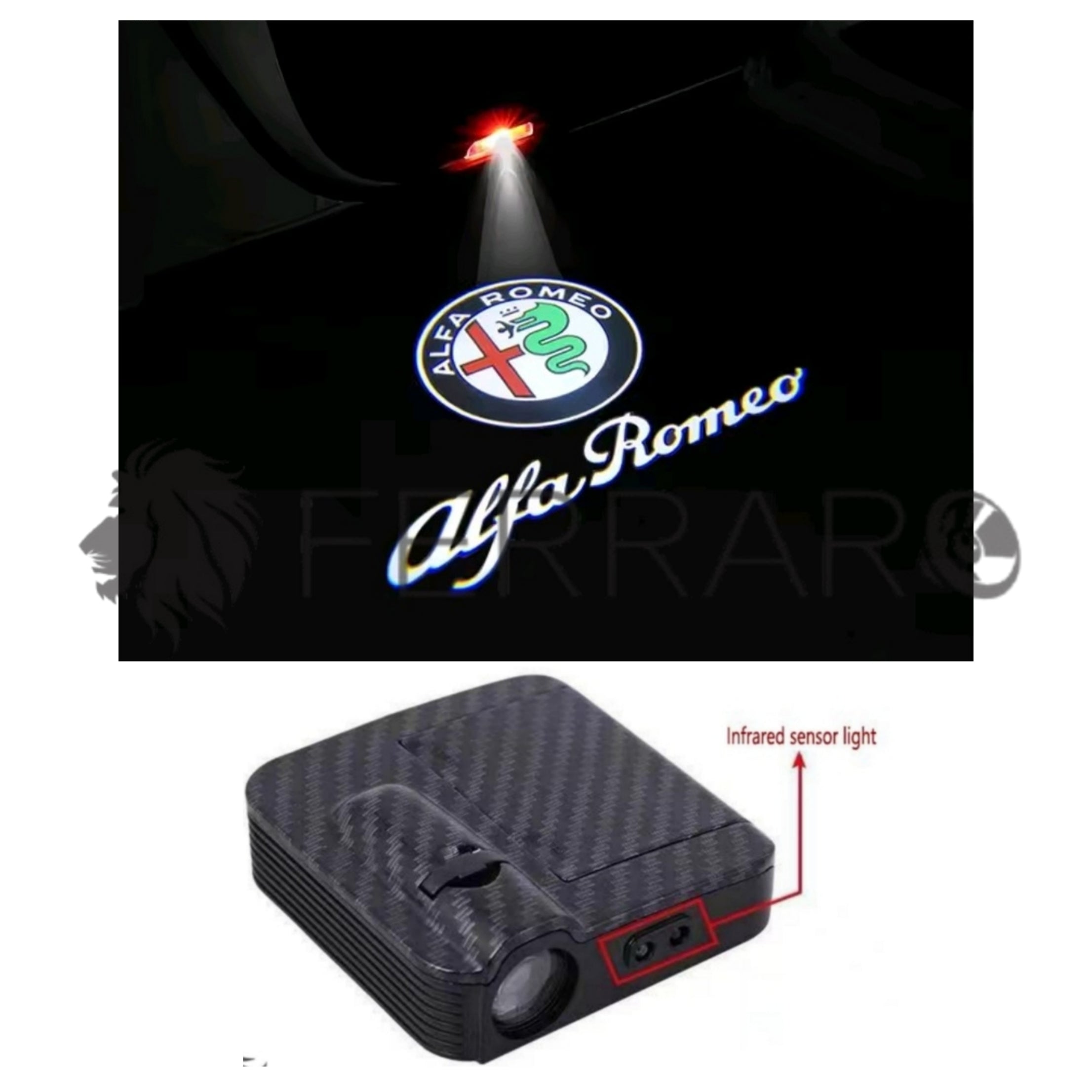 Luce Cortesia Alfaromeo | Universale | Adesivo | Batteria (NO INCL.)