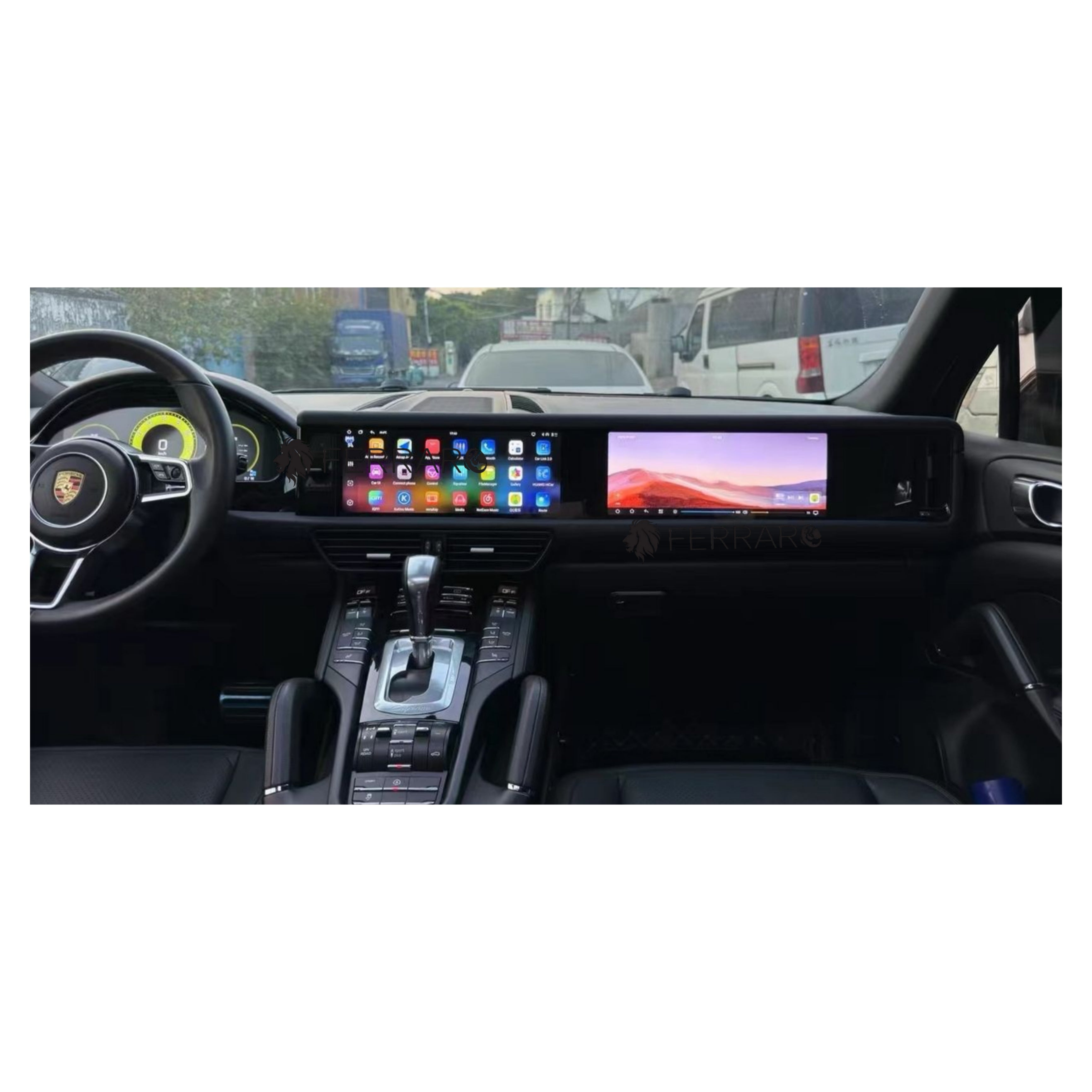 Autoradio per Porsche Cayenne 12.3" + 12.3" | 2010-2017 | Android | Bluetooth | CarPlay | Android Auto | 6/128GB Ram