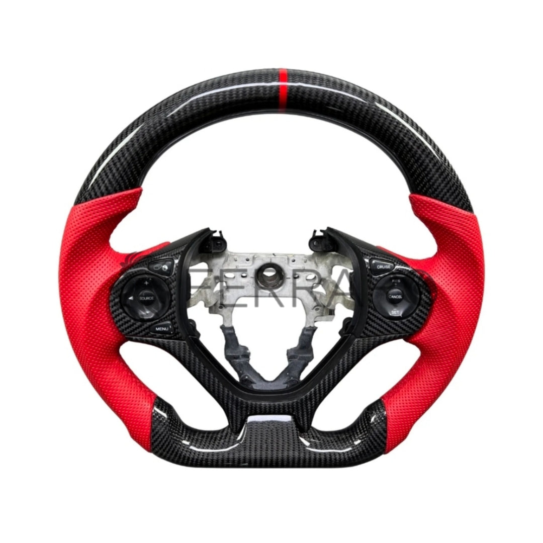 Volante Sportivo per Honda Civic (2011-2017), Carbonio, Customizzato in Pelle