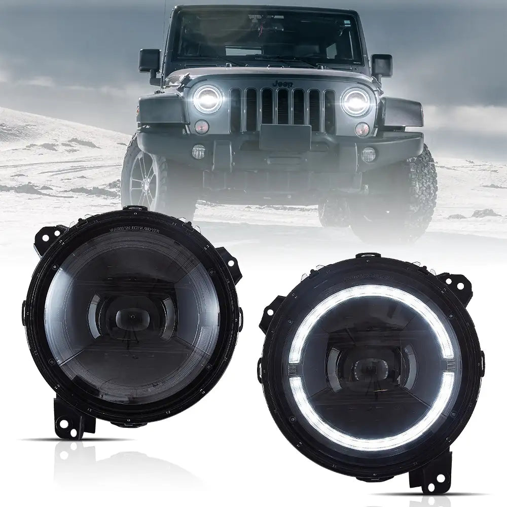 Fanali Anteriore Completo per Jeep Wrangler JL 4ª Serie (2017-2025) a LED