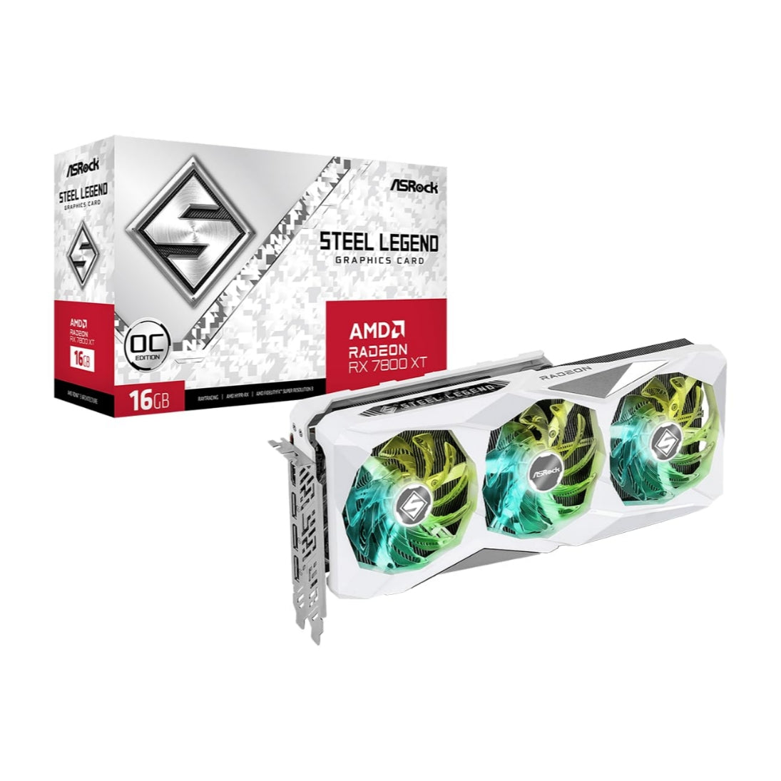 Asrock Radeon RX 7800 XT Steel Legend OC AMD 16 GB GDDR6