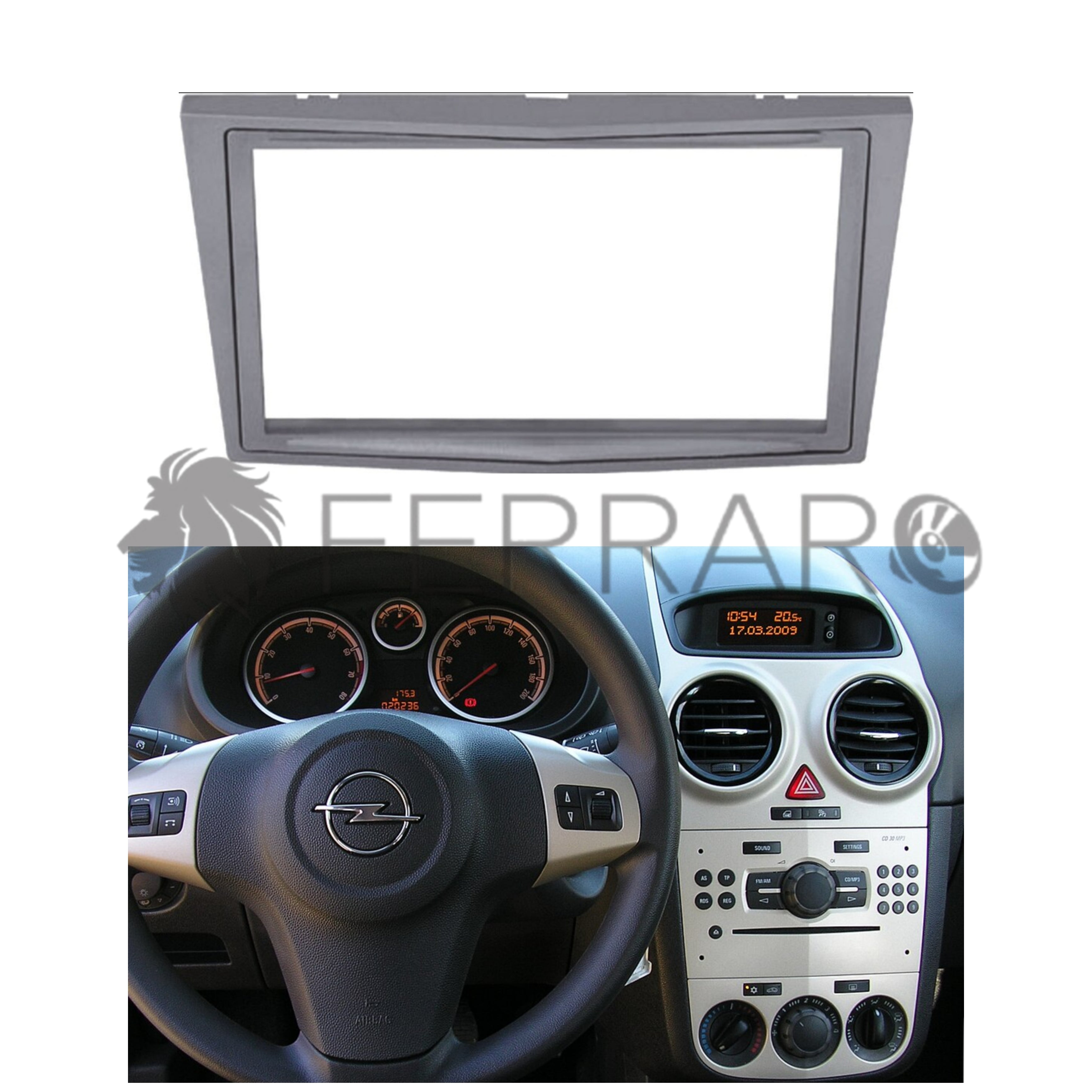 Radio cover, 2DIN, Opel Corsa from 2006