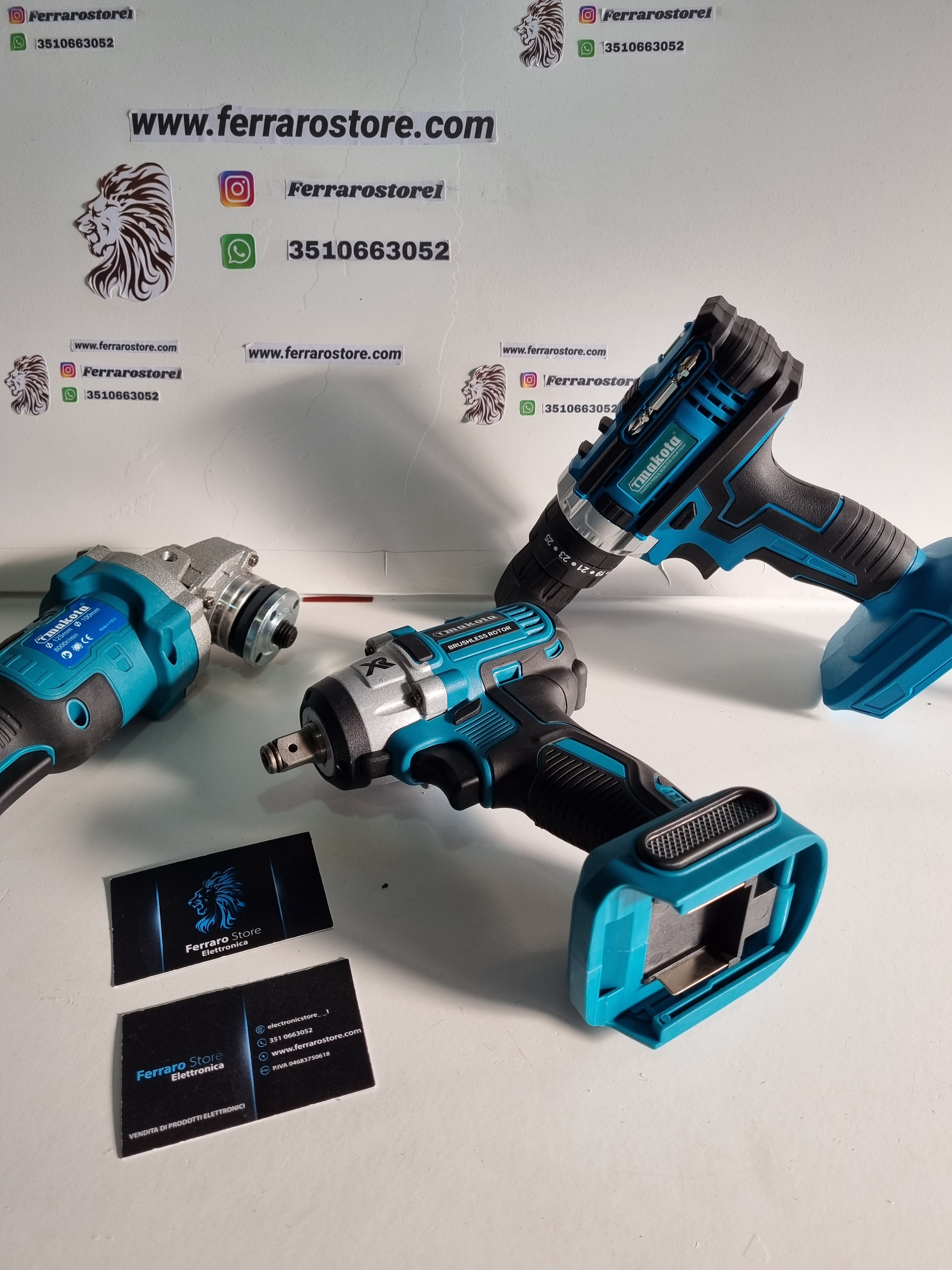 Professional 3 in 1 Work Suitcase Kit - Drill driver, Flex grinder, impact driver.