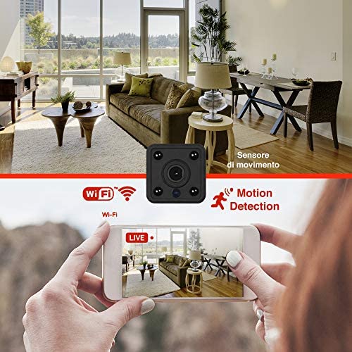 Mini Telecamera Wireless, Microcamera, Wireless, Notturna, Senza Fili