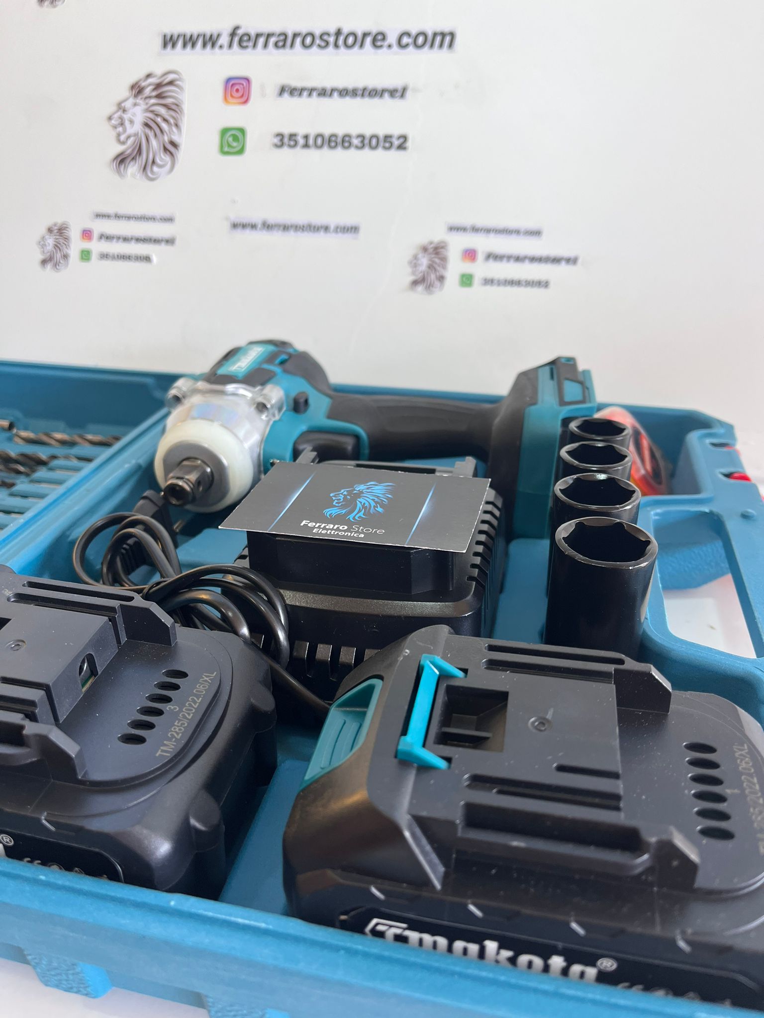Trapano, Avvitatore a impulsi, Doppio Attacco a Batteria, Accessori, Valigetta