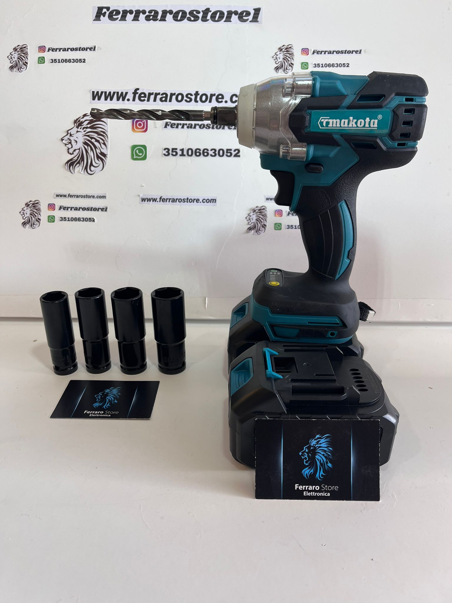 Trapano, Avvitatore a impulsi, Doppio Attacco a Batteria, Accessori, Valigetta
