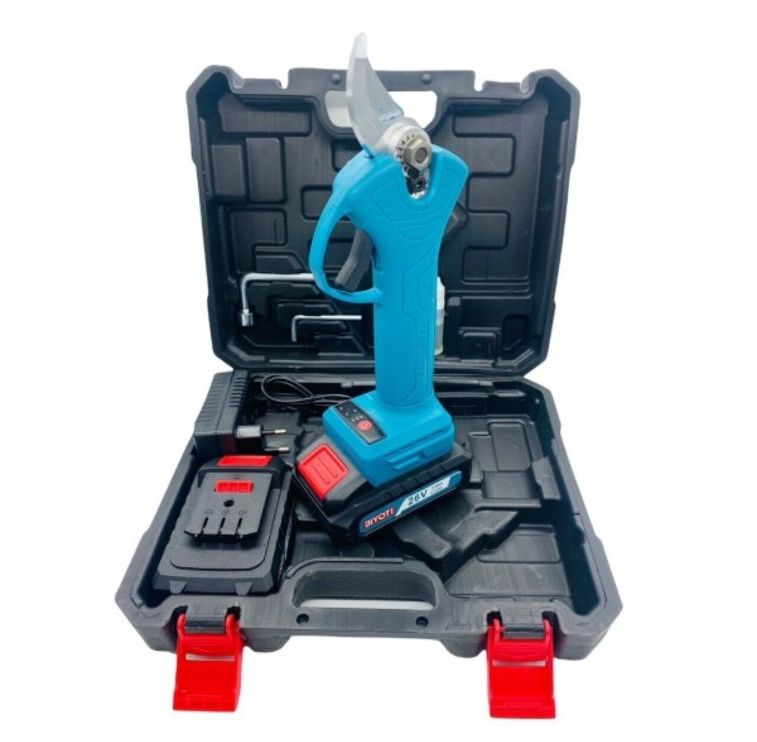Pruning Shears - Battery, Complete Kit, Branch Cutting Shears, 26v Cordless, 2 3.0Ah Batteries.
