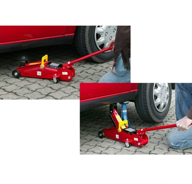 Crick Idraulico, Carrello Sollevatore, Auto, 2 Tonnellate, Martinetto Meccanico