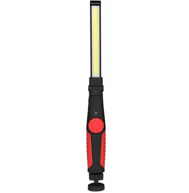 Torcia Led Ricaricabile, USB, Lampada Lavoro, Portatile, Base Calamitata, Regolabile