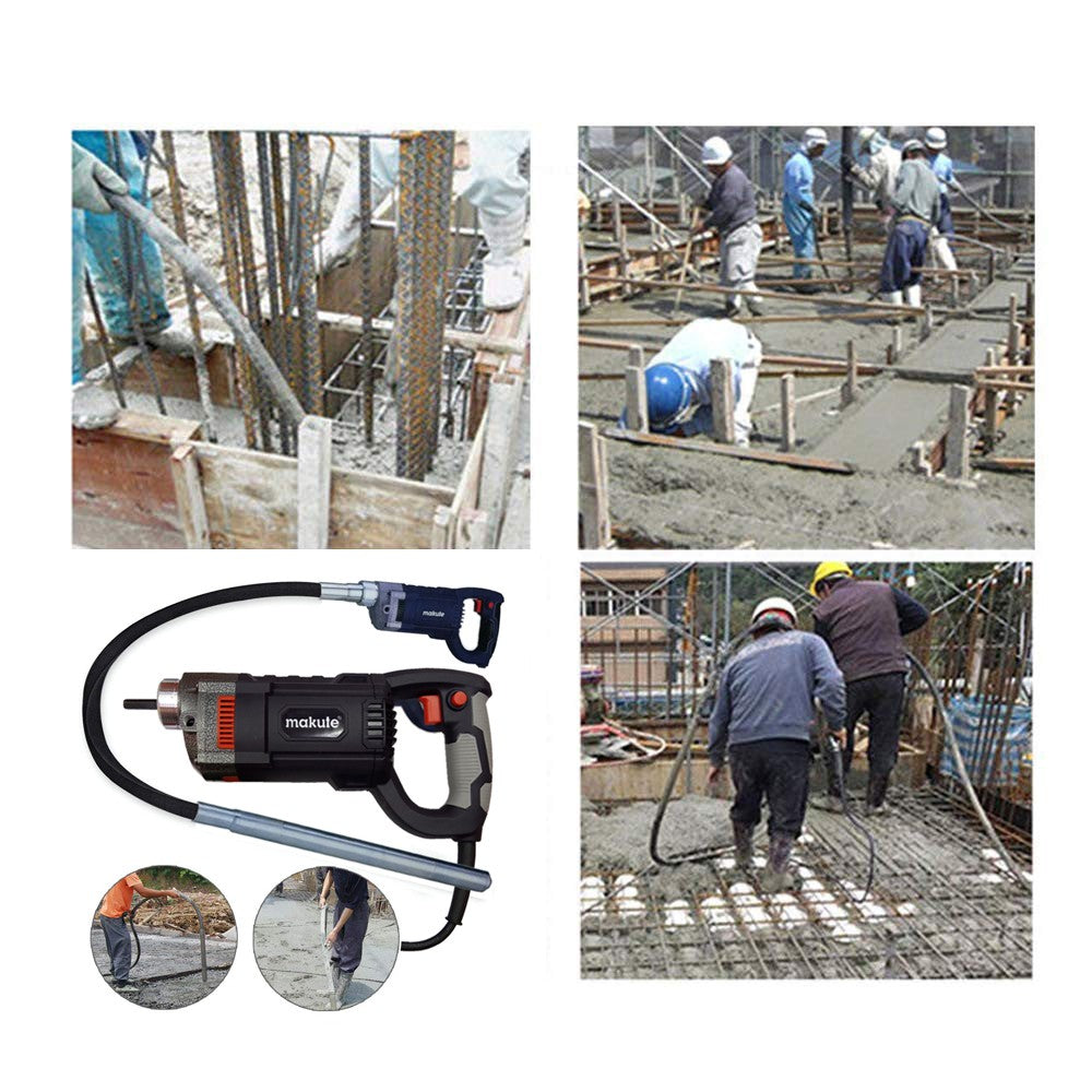 Vibratore per Calcestruzzo, 960w, Betoniera Elettrica per Cemento, 3/4 HP, Heavy Duty, Rimuovi Bolle
