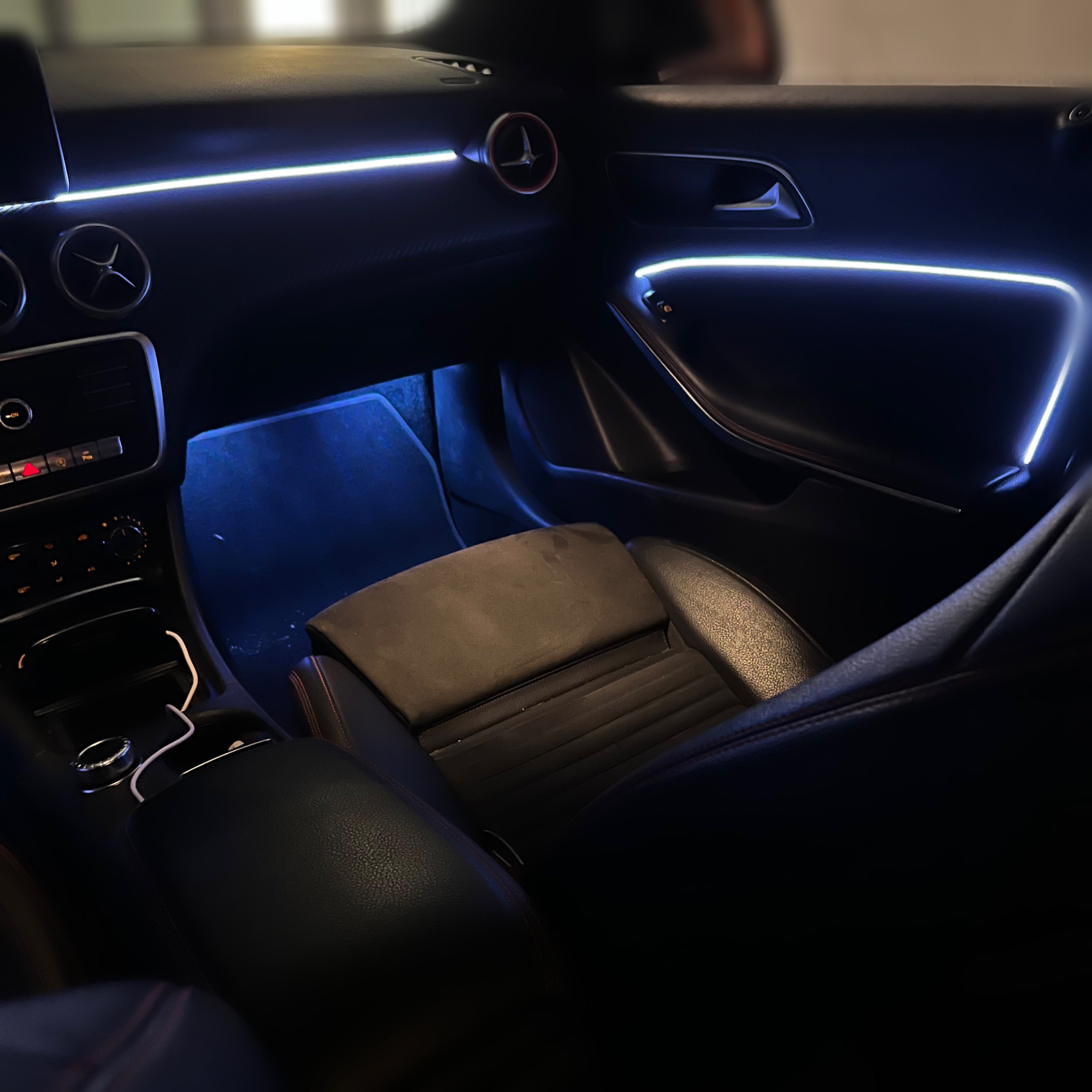 Ambient Light dedicato per Mercedes Classe A, Luci Ambiente con Comando da App, RGB Led Interior, Led Dinamico