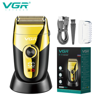 VGR Rullo | Professionale | Rasoio Barba | Pelle | Regola Barba | Ricaricabile | VGR V-383