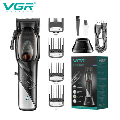 VGR Rasoio Capelli | Professionale | Cordless | USB | Ricaricabile |  Rivestimento in DLC | V-002