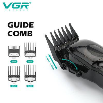VGR Rasoio Capelli | Professionale | Cordless | USB | Ricaricabile |  Rivestimento in DLC | V-002
