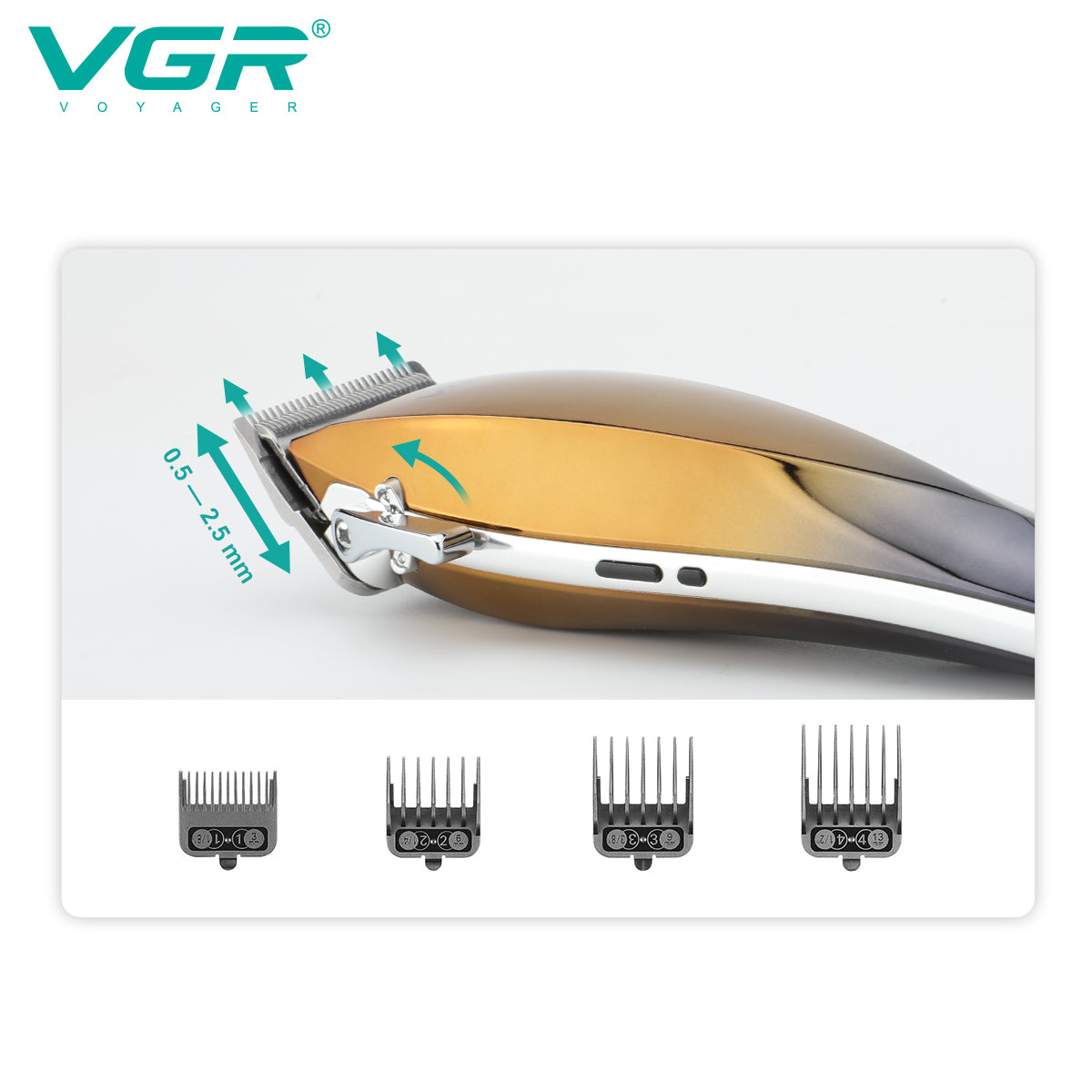 VGR Tagliacapelli | Professionale | Accessori | USB | VGR V-115