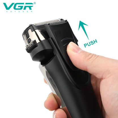 VGR Rasoio Elettrico Professionale |  Batteria | Ricaricabile | Barba | Capelli V-333