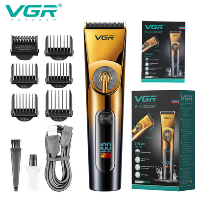 VGR Rasoio Capelli | Professionale |  Batteria | USB | Professionale |  Impermeabile | V-663