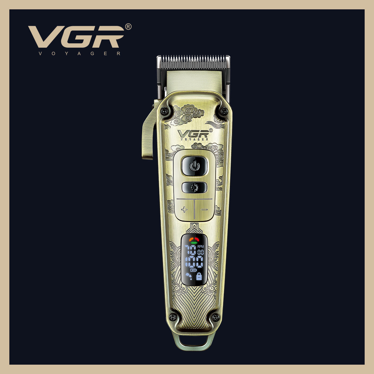 VGR Tagliacapelli Professionale | Barba | Regolabile a 4 velocità | Ricarica | USB | V-005