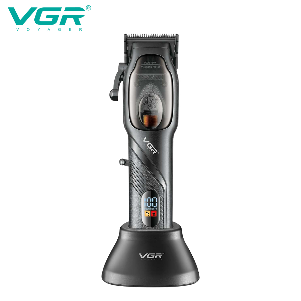 VGR Tagliacapelli | Professionale | Base Ricarica | USB | VGR V-269