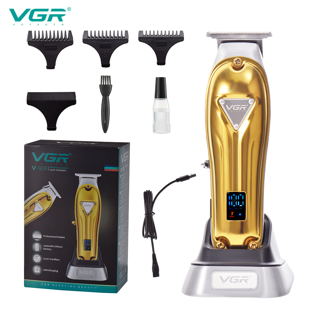 VGR Taglia Capelli | Professionale |  Ricaricabile | Trimmer | USB | LCD | V-908