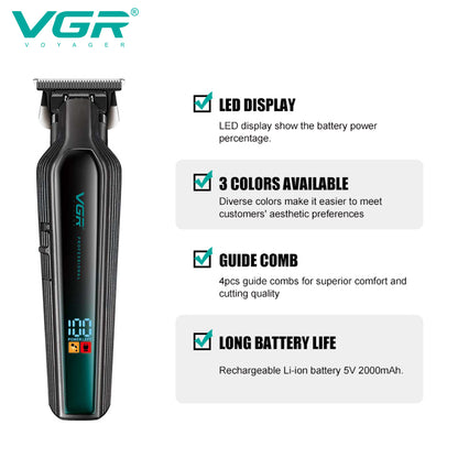 VGR Taglia Barba | Trimmer | Professionale | Ricaricabile | USB | Impermeabile | V-930