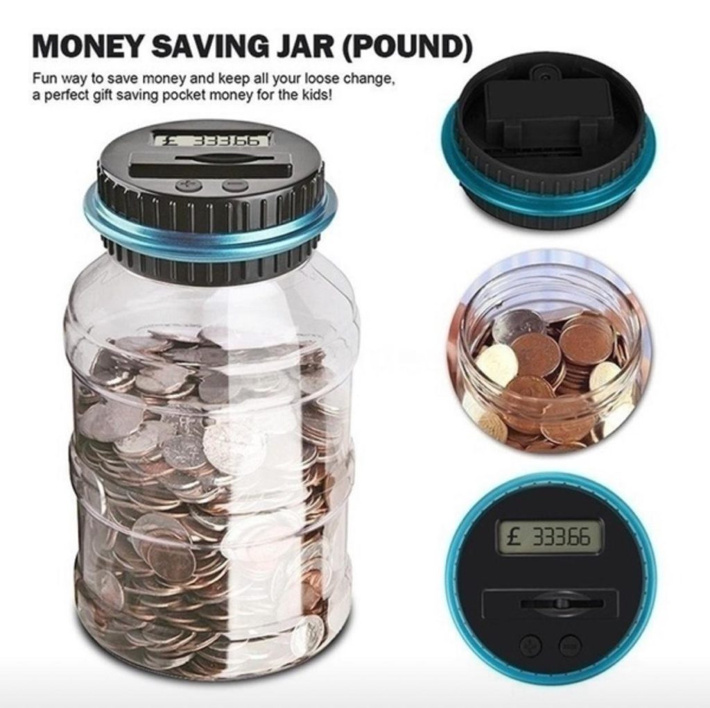 Electronic Piggy Bank - Digital Screen, Coin Holder, Automatic.