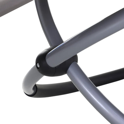 Outsunny Sedia A Dondolo Design Moderno Per Interni Ed Esterni Textilene 154x80x84cm Grigio